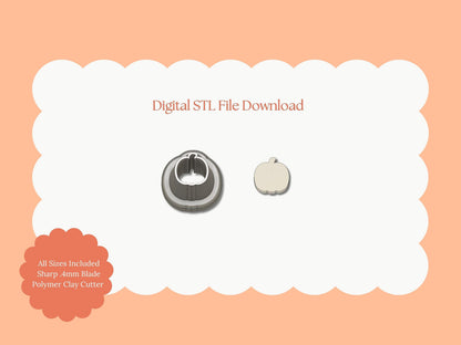 Micro Pumpkin Clay Cutter | Mini Pumpkin STL File for Polymer Clay Fall Earrings and Crafts