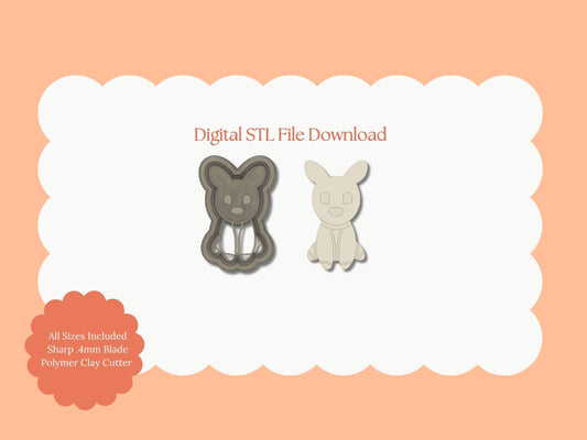 Reindeer No. 4 Clay Cutter | Reindeer No. 4 STL File – Digital Christmas Cutter for Winter Earrings and Holiday Crafts