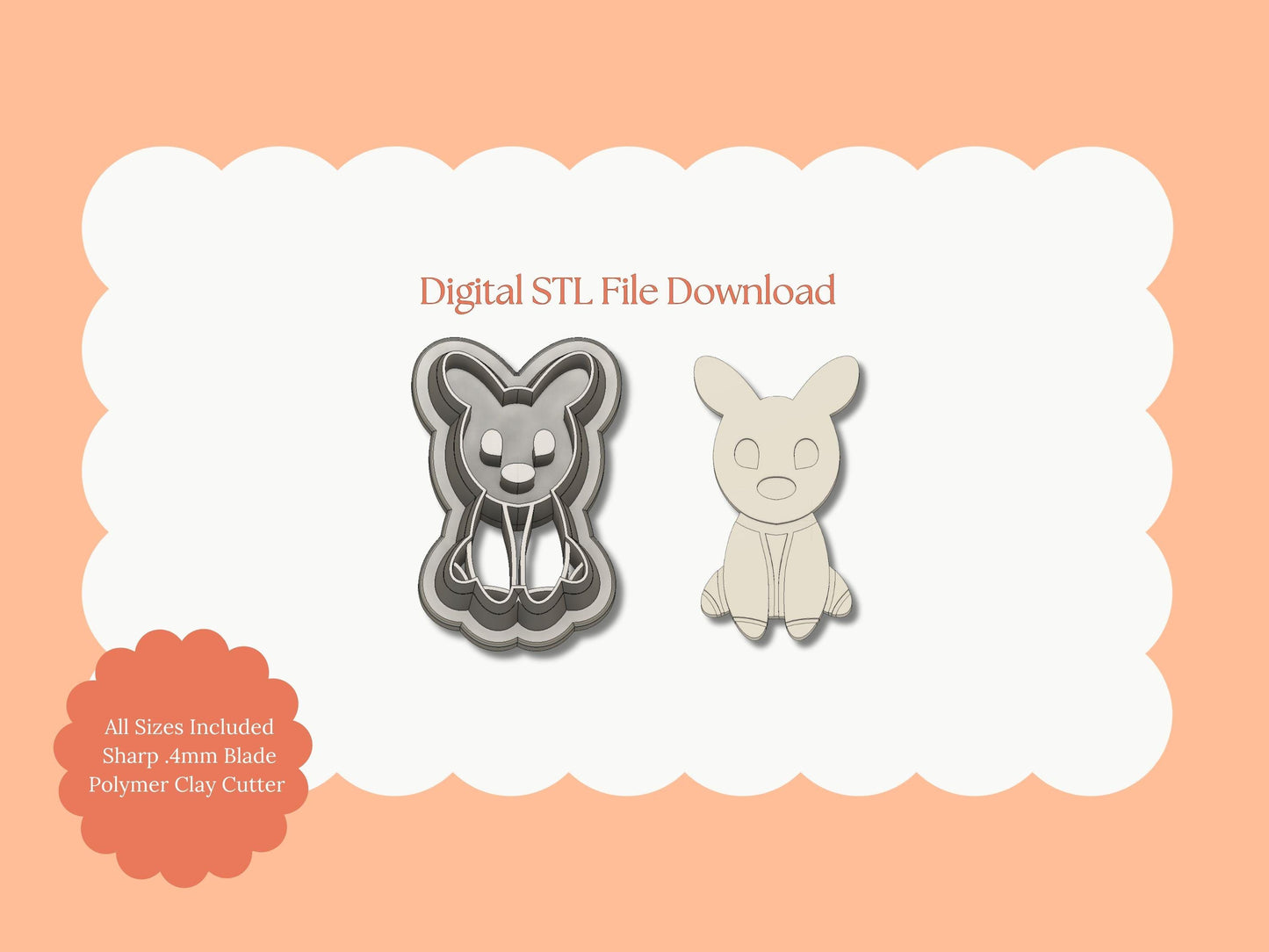 Reindeer No. 4 Clay Cutter | Reindeer No. 4 STL File – Digital Christmas Cutter for Winter Earrings and Holiday Crafts
