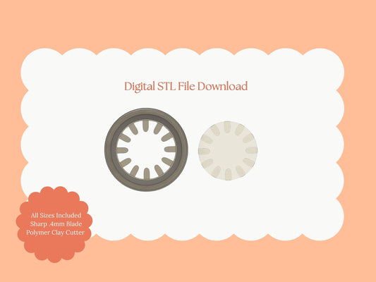 Peppermint No. 3 Clay Cutter | Peppermint No. 3 STL File – Digital Candy-Themed Cutter for Holiday Earrings and Christmas Crafts