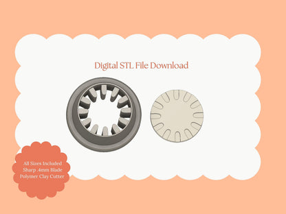 Peppermint No. 3 Clay Cutter | Peppermint No. 3 STL File – Digital Candy-Themed Cutter for Holiday Earrings and Christmas Crafts