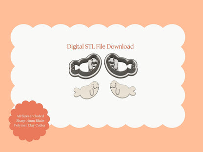 Walrus Clay Cutter | Walrus STL File – Arctic Digital Cutter for Winter Earrings and Animal Crafts