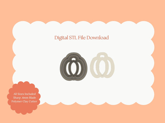 Pumpkin Cutout Clay Cutter | Halloween Pumpkin STL File for DIY Earrings and Crafts