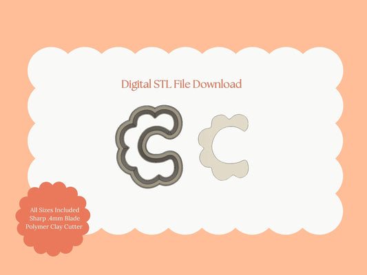 Scalloped Moon Shape Clay Cutter | Scalloped Moon STL File for Polymer Clay Earrings and Celestial Jewelry