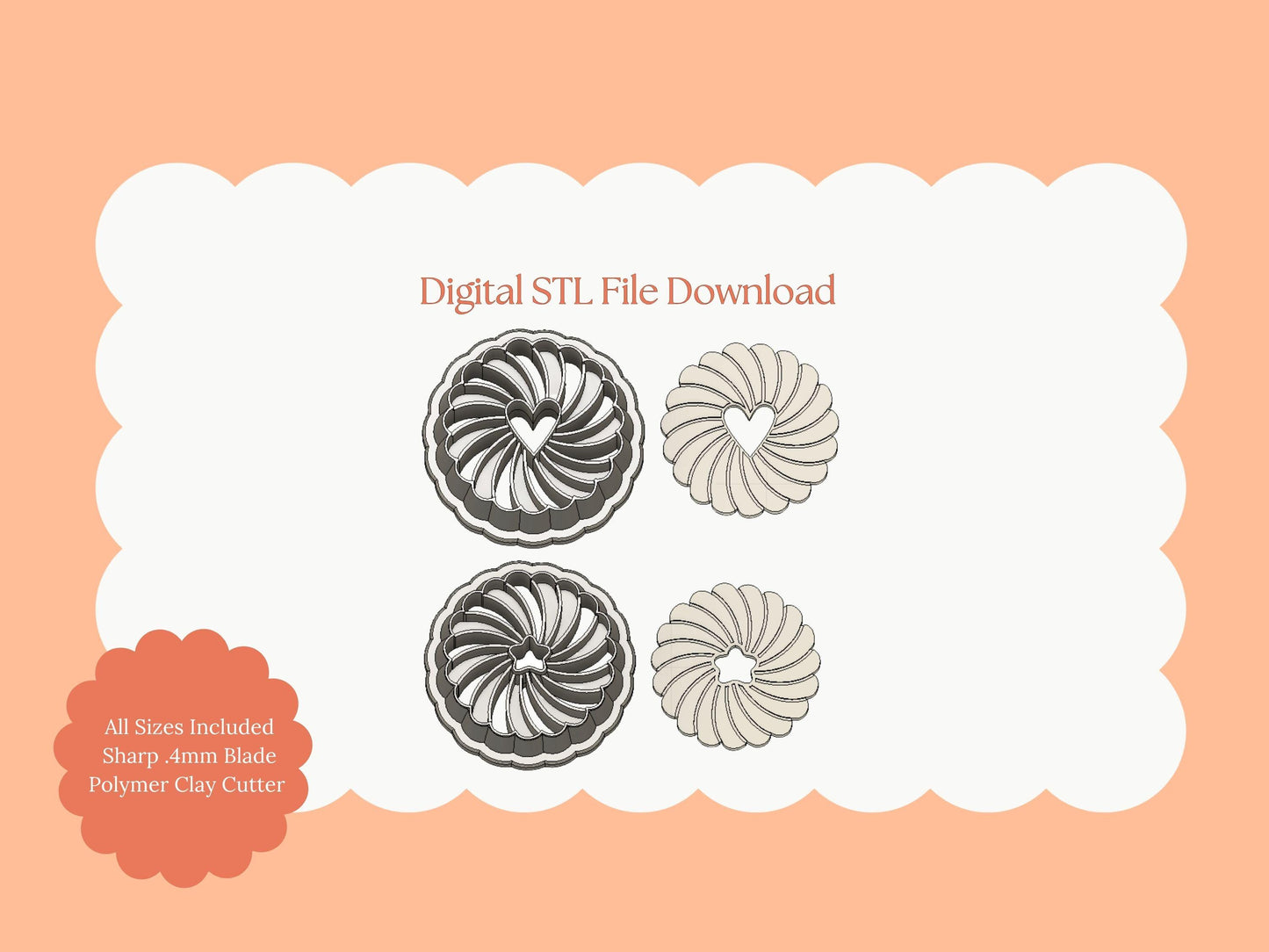 Jam Biscuit Pair Clay Cutter | Jam Biscuit Pair Digital STL File for Bakery Earrings and Cute Food-Themed Jewelry