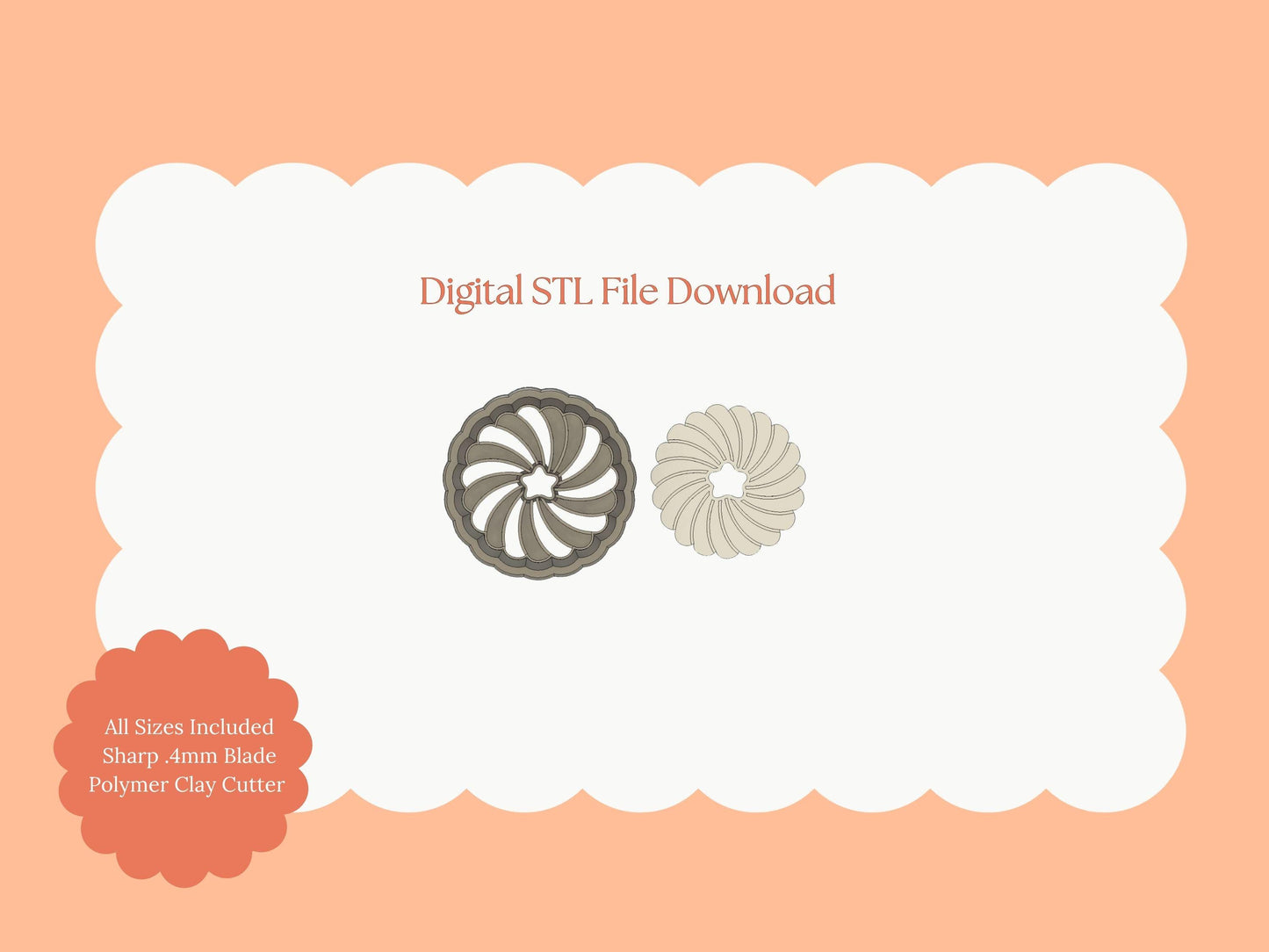 Star Jam Biscuit Clay Cutter | Star Jam Biscuit Digital STL File for DIY Dessert Earrings and Food-Themed Jewelry