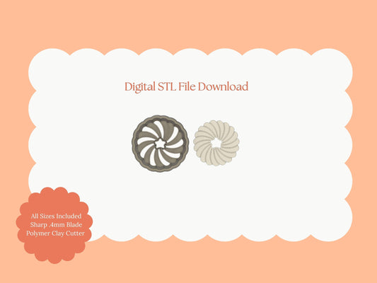 Star Jam Biscuit Clay Cutter | Star Jam Biscuit Digital STL File for DIY Dessert Earrings and Food-Themed Jewelry