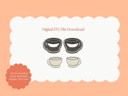 Cocoa Mug No. 5 Clay Cutter | Cocoa Mug No. 5 STL File – Digital Winter Cutter for Cozy Earrings & Seasonal Clay Crafts