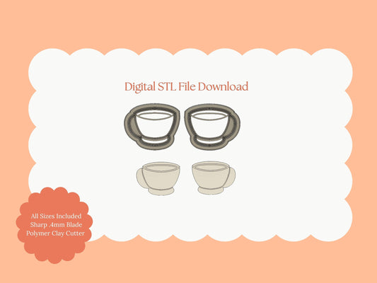 Cocoa Mug No. 5 Clay Cutter | Cocoa Mug No. 5 STL File – Digital Winter Cutter for Cozy Earrings & Seasonal Clay Crafts