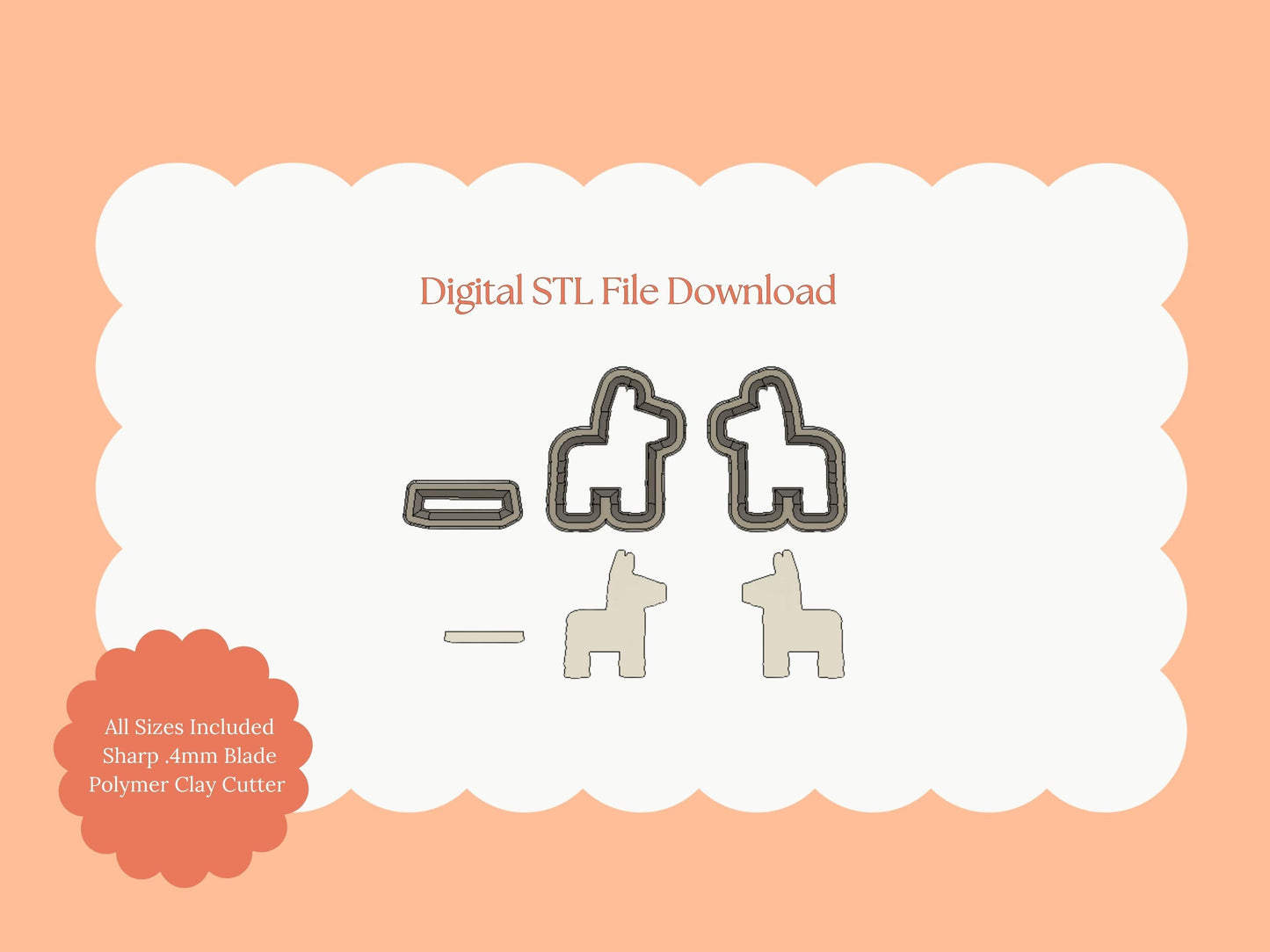 Pinata Clay Cutter | Pinata STL File for Party Earrings – Digital Fiesta Clay Cutter Download
