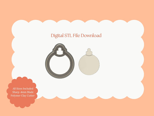 Ornament No. 1 Clay Cutter | Classic Ornament STL File for Christmas Polymer Clay Jewelry and Decorations