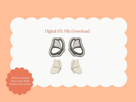Butterfly No. 14 | Butterfly Wings STL File for Polymer Clay Earrings and Nature Jewelry