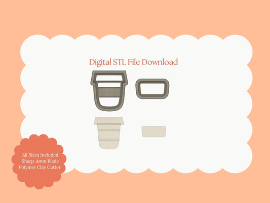 To Go Latte No. 3 Clay Cutter | Latte Cup STL File – Coffee Digital Clay Cutter for DIY Cafe Earrings and Fun Accessories