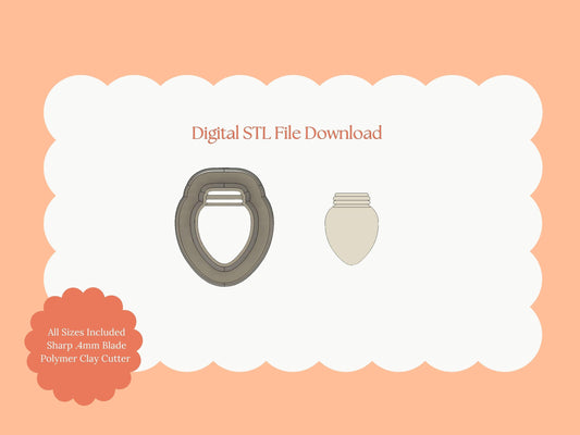 Old School Christmas Light Clay Cutter | Retro Christmas Light STL File – Holiday Digital Cutter Download