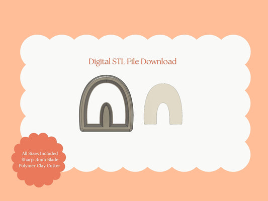 U Shape No. 3 Clay Cutter | Geometric Digital STL File Polymer Clay Cutter for Earrings, Jewelry and Handmade Accessories