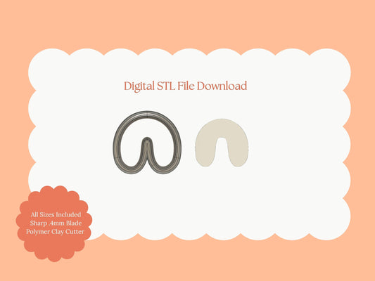 U Shape No. 2 Clay Cutter | Minimalist Polymer Clay Cutter Digital STL File for DIY Earrings and Handmade Jewelry