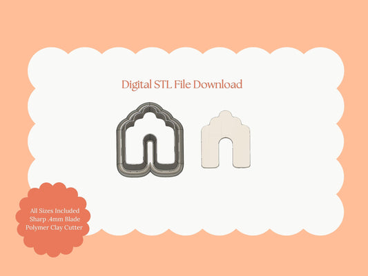 U Shape No. 4 Clay Cutter | Minimalist STL File Download Polymer Clay Cutter for DIY Earrings, Jewelry and Boho Crafts