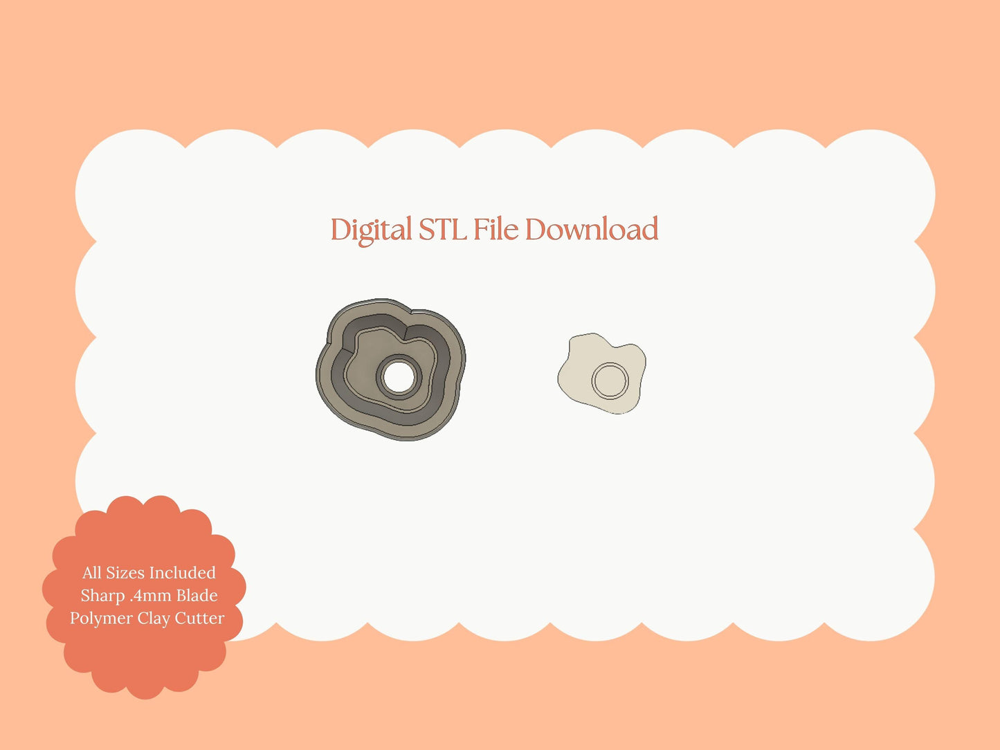 Breakfast Eggs Clay Cutter | Breakfast Eggs STL File – Digital Food Cutter for Cute Earrings & Morning-Themed Clay Crafts
