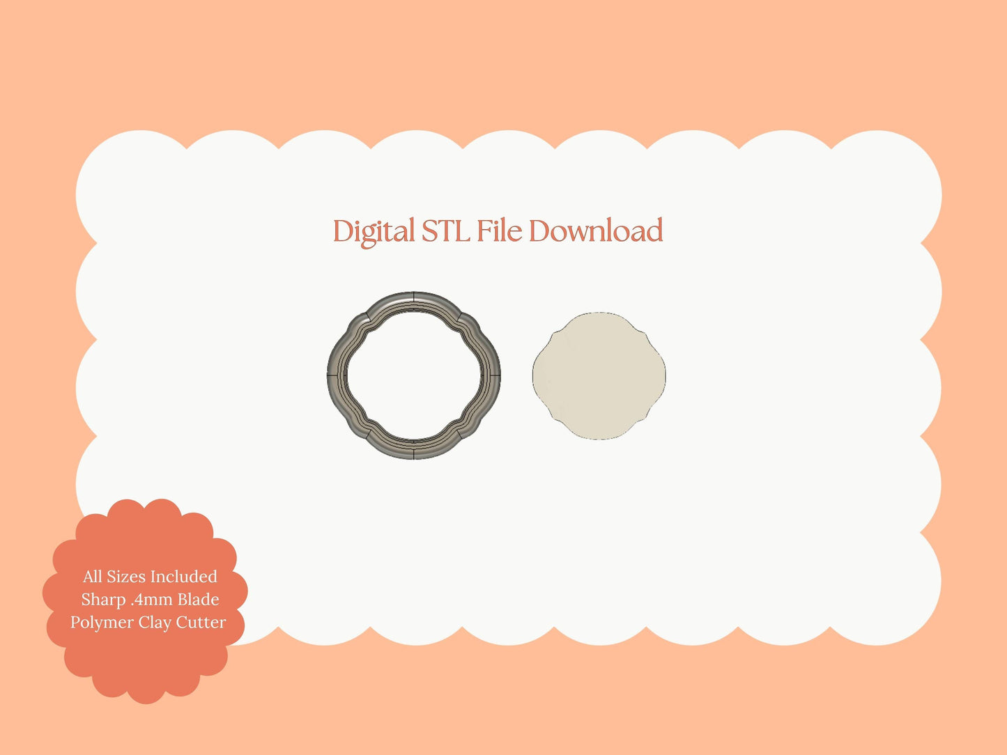 Elegant Shape No. 5 Clay Cutter | Elegant STL File for DIY Polymer Clay Earrings and Fashion Jewelry