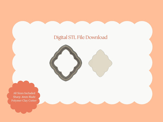 Elegant Shape No. 10 Clay Cutter | Modern Elegant STL File for Polymer Clay Earrings and Handmade Jewelry