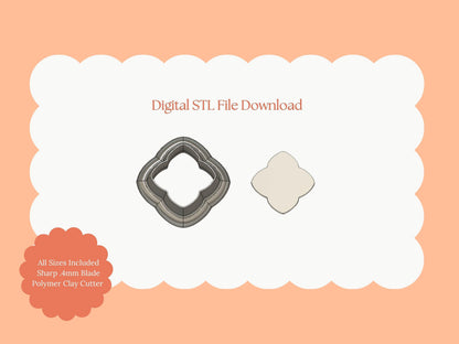 Elegant Shape No. 1 Clay Cutter | Modern Elegant STL File for Polymer Clay Earrings and Handmade Jewelry