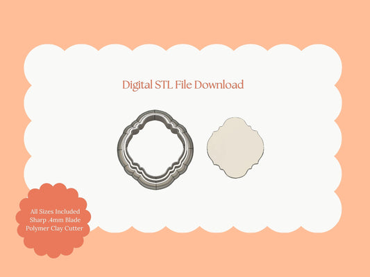Elegant Shape No. 4 Clay Cutter | Elegant STL File for Polymer Clay Earrings and Modern Handmade Jewelry