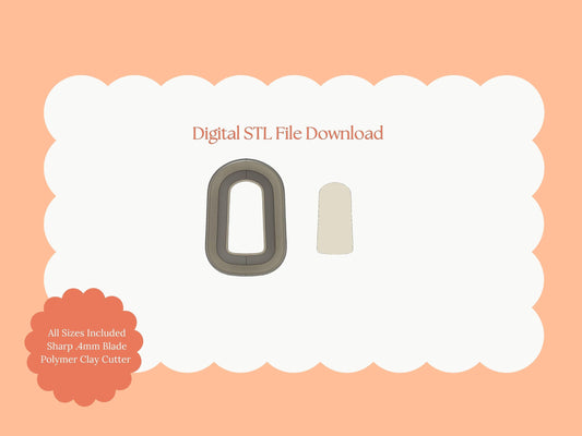 Rounded Quadrangle No. 1 Clay Cutter | Rounded Quadrangle STL File for Polymer Clay Earrings and Stylish Geometric Jewelry