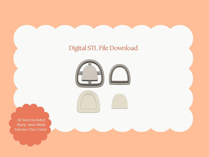 Framed Rounded Arch No. 1 | Elegant Arch STL Clay Cutter | Debossed Earring File for Spring Jewelry