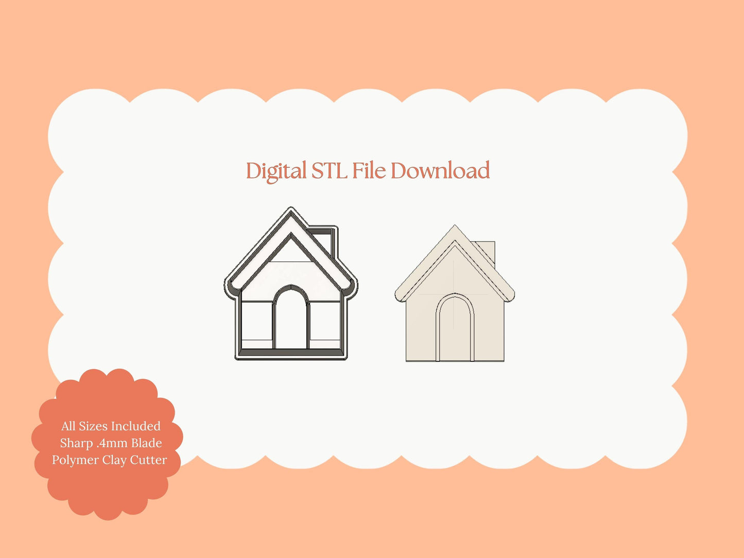 Gingerbread House Ornament Clay Cutter | Gingerbread House STL File for Holiday Earrings, Festive Jewelry – Digital Download