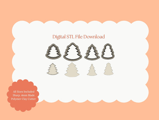 Poptart Tree Clay Cutter | Poptart Tree STL File – Cute Holiday Digital Cutter for Christmas Earrings