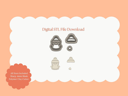 Penguin No. 3 Clay Cutter | Penguin STL File for Winter Earrings – Arctic Holiday Digital Download