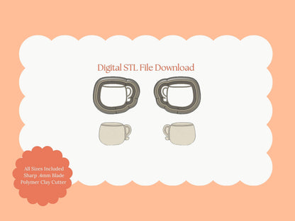 Apple Cider Clay Cutter | Apple Cider STL File for Polymer Clay Earrings and Cozy Autumn Jewelry