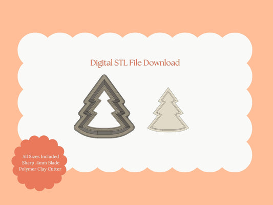 Border Tree Clay Cutter | Border Tree STL File for Polymer Clay Earrings and Christmas Jewelry