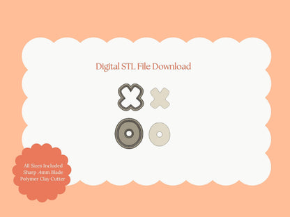 XO Valentine Letters Clay Cutter | XO STL File for Polymer Clay Earrings and Romantic Valentine Jewelry