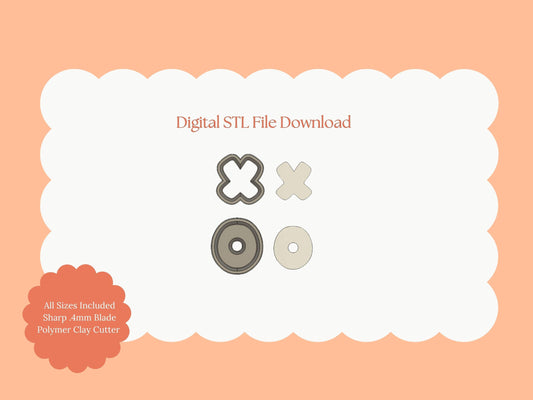 XO Valentine Letters Clay Cutter | XO STL File for Polymer Clay Earrings and Romantic Valentine Jewelry