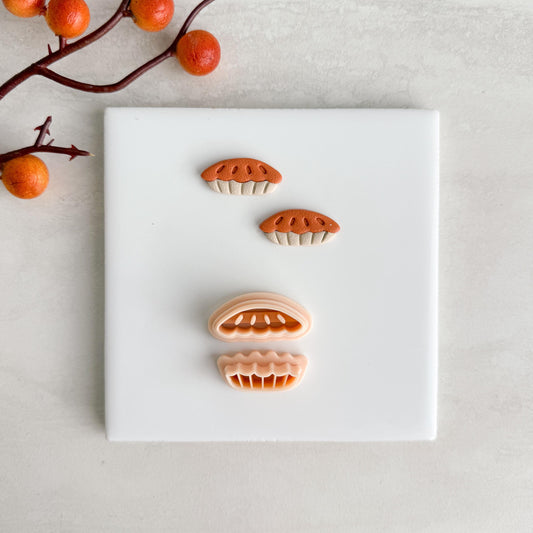 2025 Apple Pie Two Part | Cozy Fall Embossed Polymer Clay Tools for Autumn Earrings & Crafts Baking