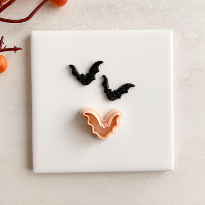 2025 Bat No. 5 | Bat Shape Spooky Scary Halloween Fall Embossed Polymer Clay Tools for Autumn Earrings & Crafts