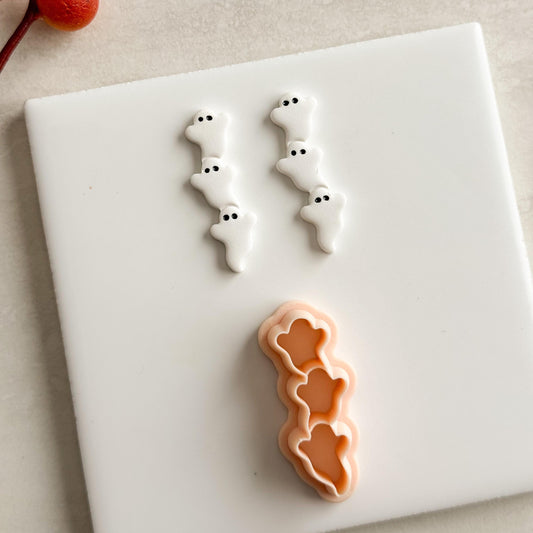 2025 Ghost Chain Clay Cutter | Linked Ghost Polymer Clay Cutter for Halloween Earrings and Spooky Dangle Crafts