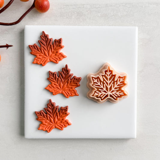2025 Maple Leaf Clay Cutter No. 1 | Classic Fall Leaf Polymer Clay Cutter for Autumn Earrings and Cozy Crafts