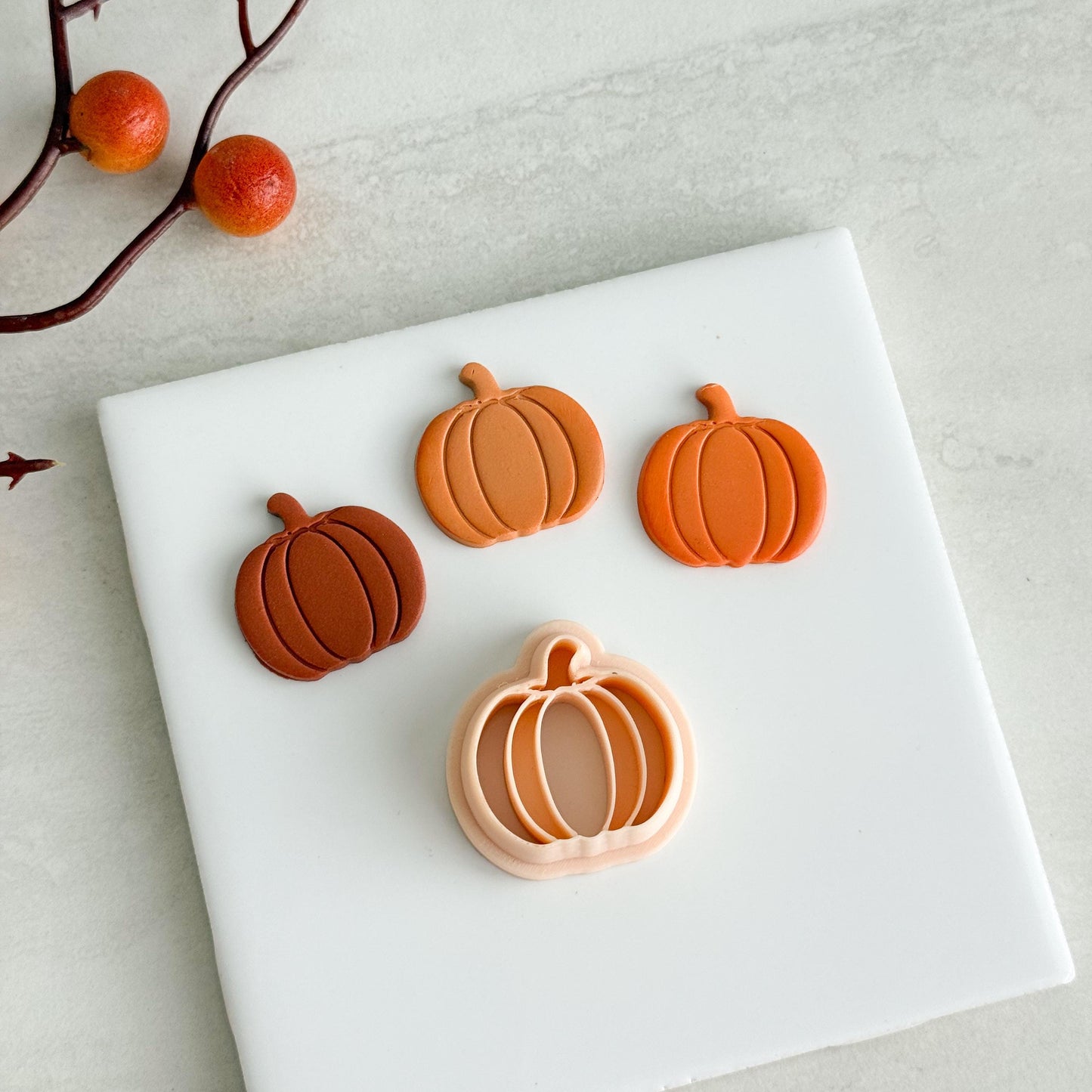 2025 Pumpkin Clay Cutter No. 2 | Rounded Pumpkin Polymer Clay Cutter for Fall Earrings and Cozy Autumn Crafts