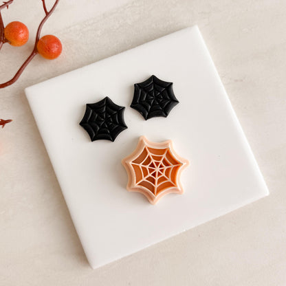 2025 Spider Web Clay Cutter | Creepy Cute Halloween Spider Polymer Clay Cutter for Fall Earrings Spooky Scary