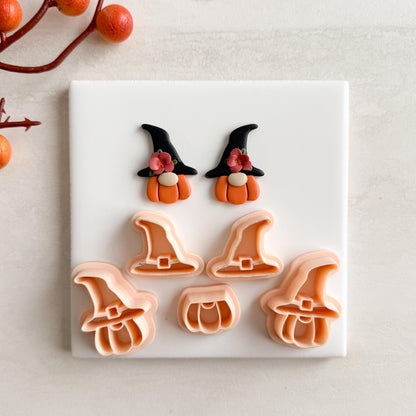 2025 Witch Pumpkin Gnome Clay Cutter | Halloween Gnome Polymer Clay Cutter for Cozy Fall Earrings and Cute Crafts