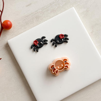 2025 Spider Clay Cutter | Creepy Cute Halloween Spider Polymer Clay Cutter for Fall Earrings Spooky Scary