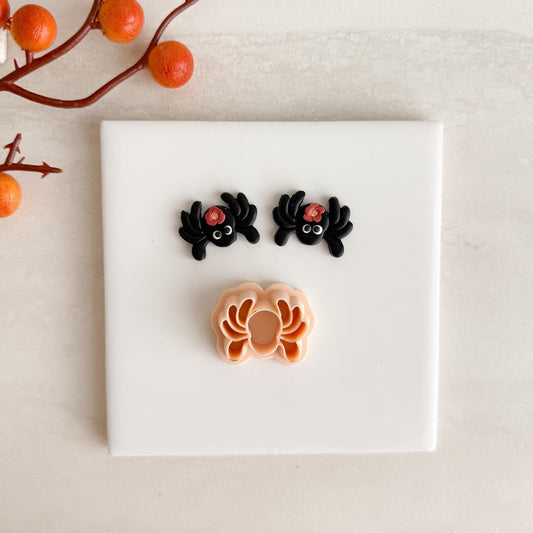 2025 Spider No. 3 Clay Cutter | Creepy Cute Halloween Spider Polymer Clay Cutter for Fall Earrings Spooky Scary