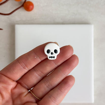 2025 Skull No. 3 Clay Cutter | Classic Halloween Skull Polymer Clay Cutter for Spooky Earrings and Fall Crafts
