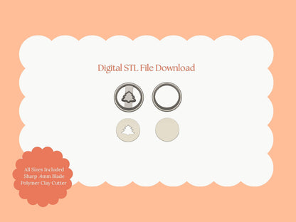 Tree Cookie No. 1 Clay Cutter | Digital STL File Polymer Clay Cutter for DIY Christmas Earrings Baking Jewelry and Holiday Accessories