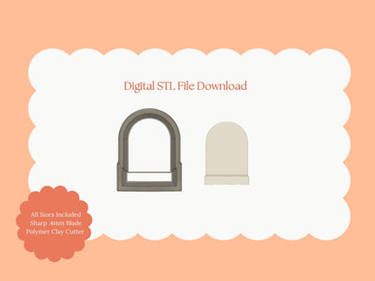 Modern Snowglobe Clay Cutter | Modern Snowglobe STL File for Christmas Earrings – Festive Digital Holiday Cut