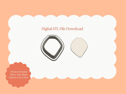 Rose Petal Clay Cutter | Rose Petal STL File – Floral Clay Cutter for DIY Botanical Earrings and Romantic Crafts