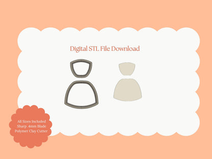 Elegant Rounded Rectangle Dangle Clay Cutter | STL File – Digital Minimalist Cutter for Fashion Earrings & Chic Clay Crafts