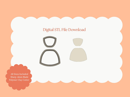 Elegant Rounded Rectangle Dangle Clay Cutter | STL File – Digital Minimalist Cutter for Fashion Earrings & Chic Clay Crafts